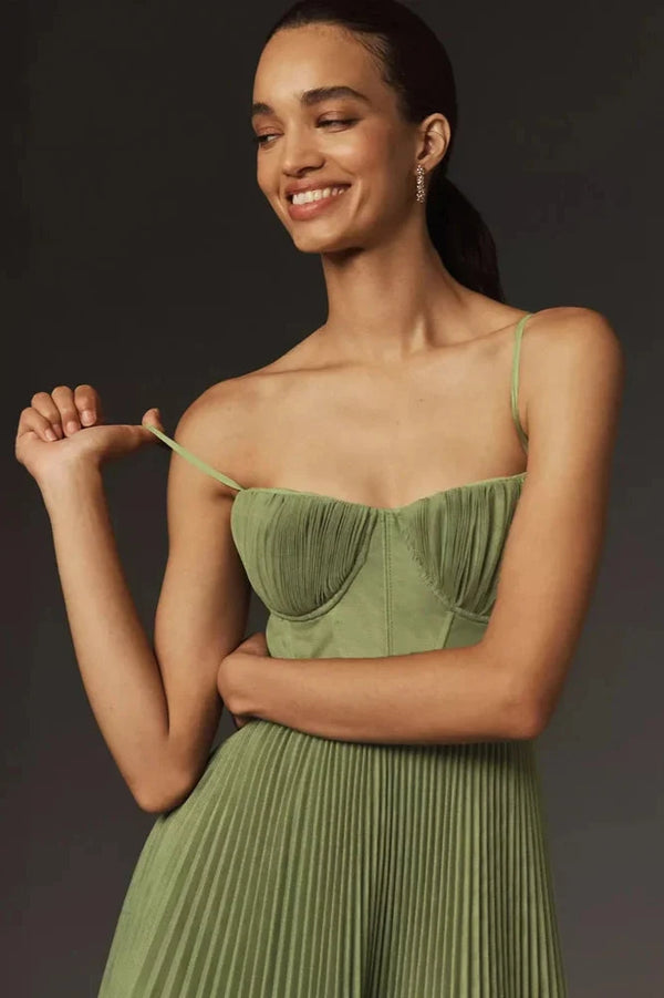 ISABELLA | ABITO MIDI ELEGANTE PLISSETTATO