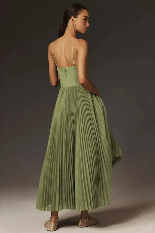 ISABELLA | ABITO MIDI ELEGANTE PLISSETTATO